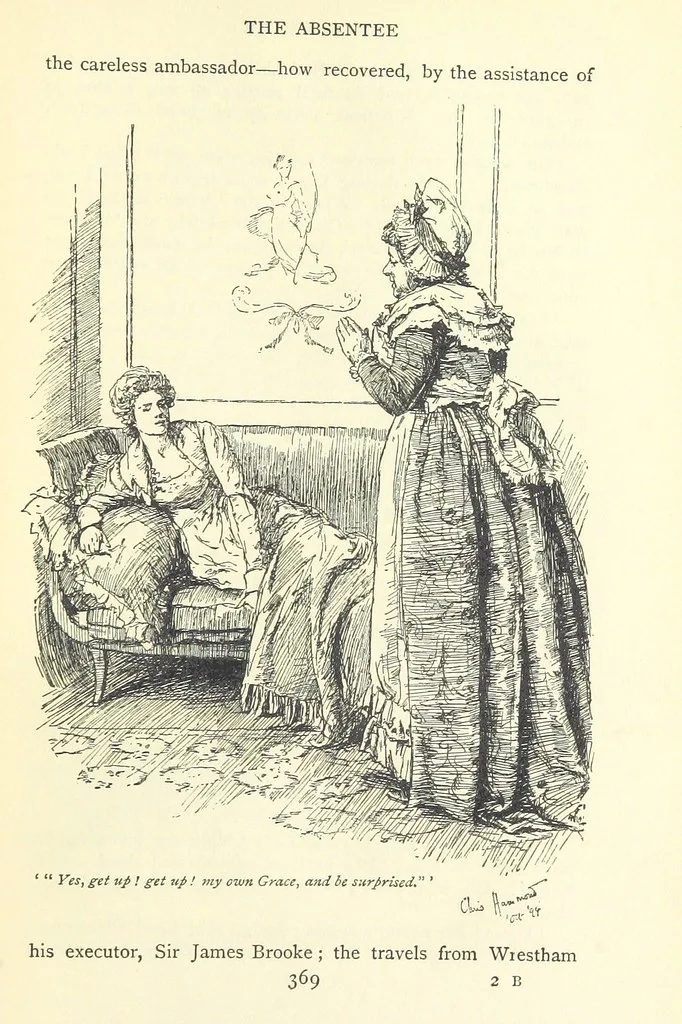 An illustration from Castle Rackrent and The Absentee ... With an introduction by Anne Thackeray Ritchie, 1895, leaf 427
