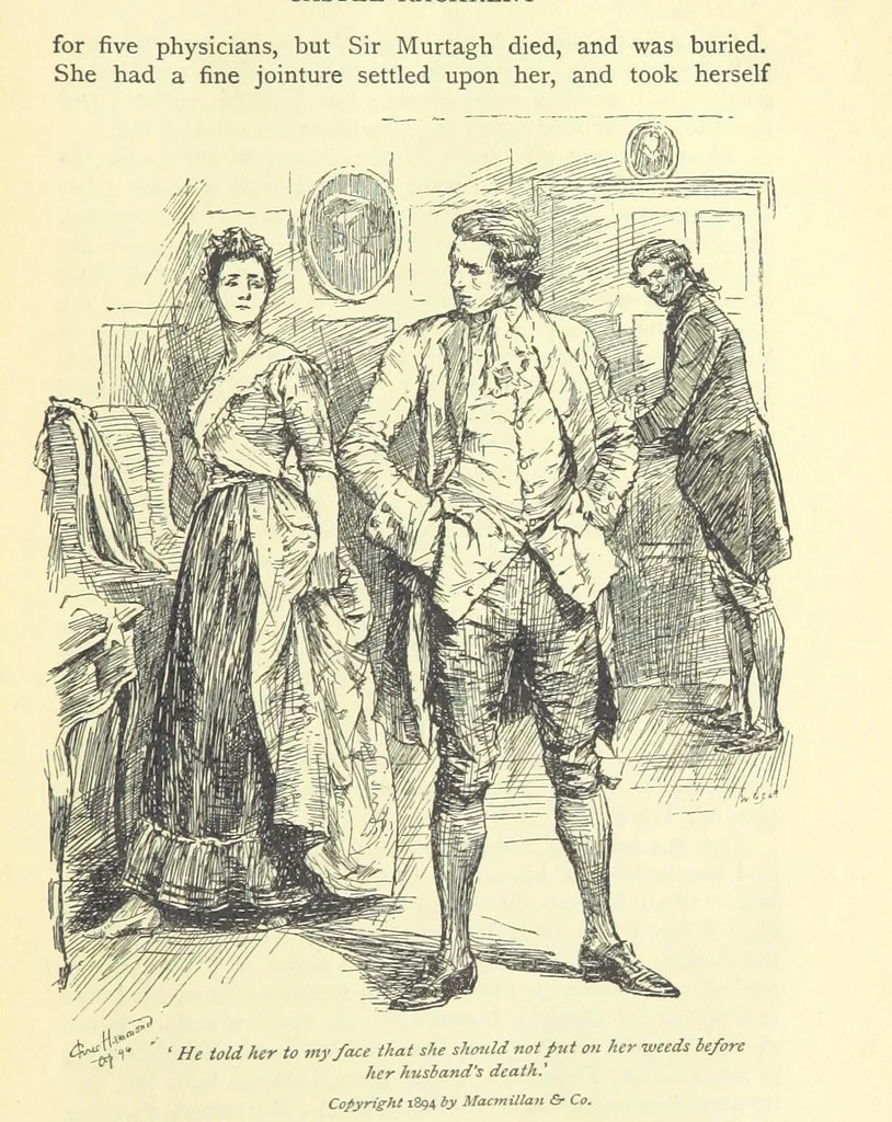 An illustration from Castle Rackrent and The Absentee ... With an introduction by Anne Thackeray Ritchie, 1895, leaf 67