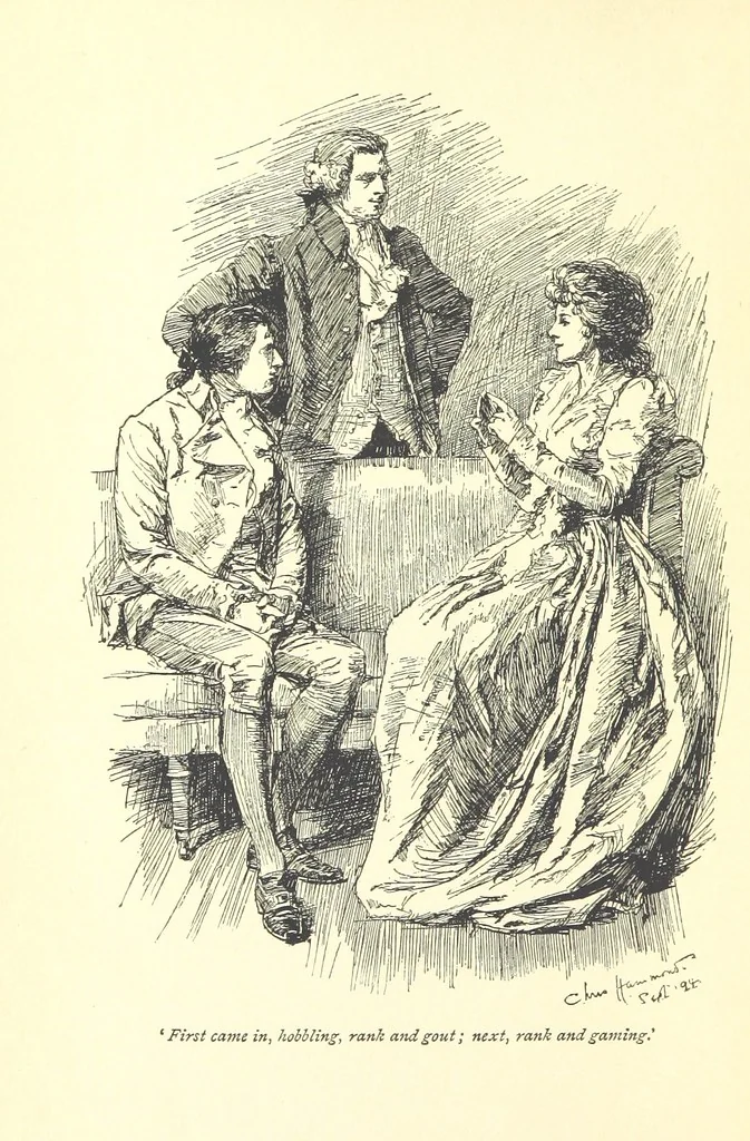 An illustration from Castle Rackrent and The Absentee ... With an introduction by Anne Thackeray Ritchie, 1895, leaf 8