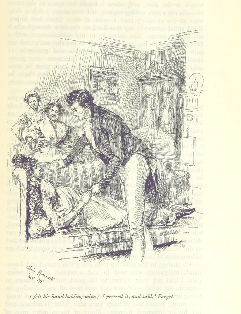 An illustration from Helen ... Illustrated by C. Hammond. With an introduction by Anne Thackeray Ritchie, 1896, leaf 105