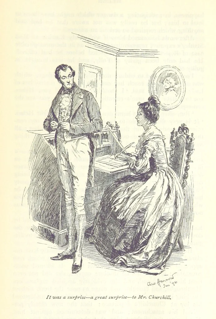 An illustration from Helen ... Illustrated by C. Hammond. With an introduction by Anne Thackeray Ritchie, 1896, leaf 225