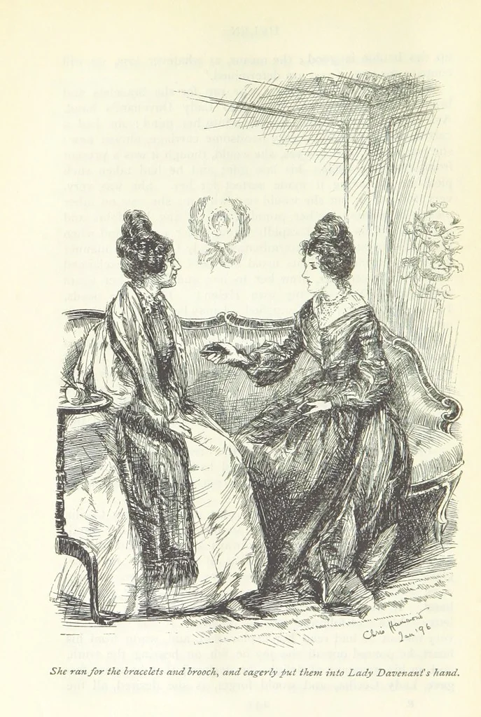 An illustration from Helen ... Illustrated by C. Hammond. With an introduction by Anne Thackeray Ritchie, 1896, leaf 264