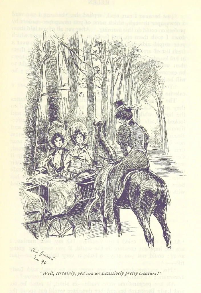 An illustration from Helen ... Illustrated by C. Hammond. With an introduction by Anne Thackeray Ritchie, 1896, leaf 317
