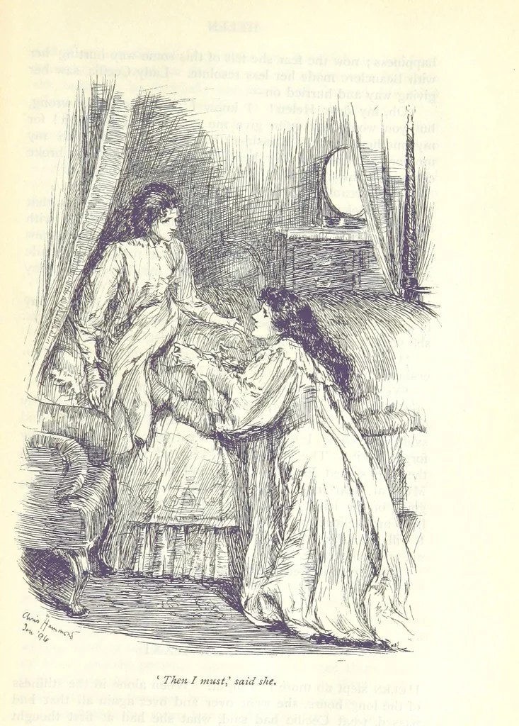 An illustration from Helen ... Illustrated by C. Hammond. With an introduction by Anne Thackeray Ritchie, 1896, leaf 327
