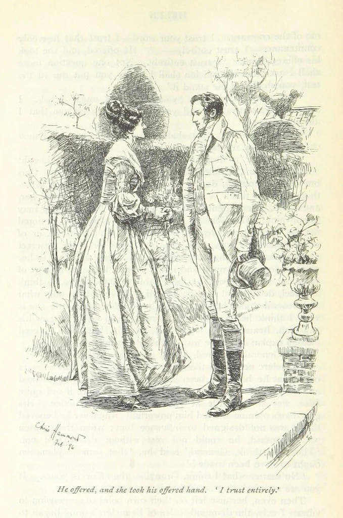An illustration from Helen ... Illustrated by C. Hammond. With an introduction by Anne Thackeray Ritchie, 1896, leaf 368
