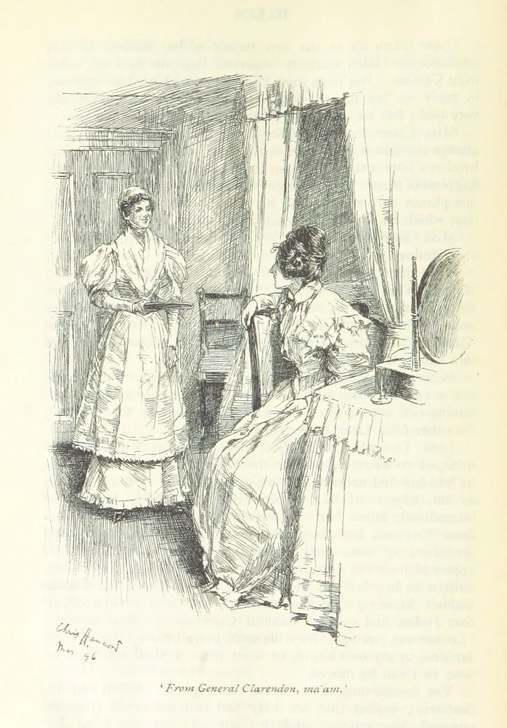 An illustration from Helen ... Illustrated by C. Hammond. With an introduction by Anne Thackeray Ritchie, 1896, leaf 478