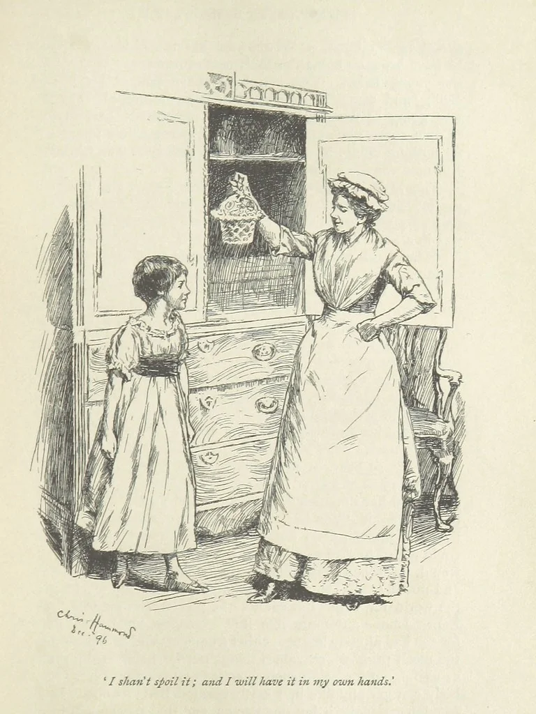 An illustration from The Parent's Assistant ... Illustrated by Chris. Hammond. With an introduction by Anne Thackeray Ritchie, 1897, leaf 185