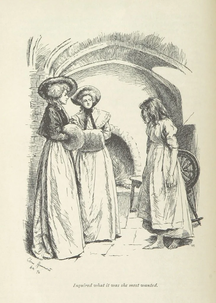 An illustration from The Parent's Assistant ... Illustrated by Chris. Hammond. With an introduction by Anne Thackeray Ritchie, 1897, leaf 34