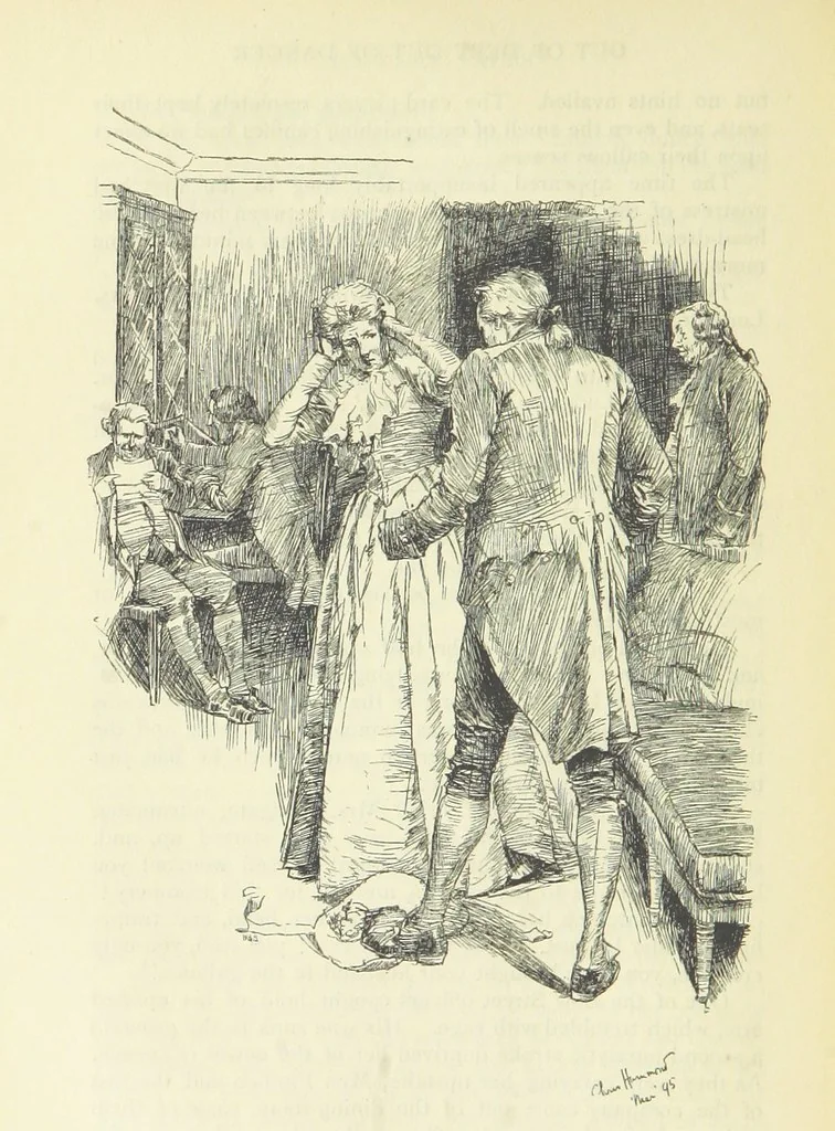 An illustration from Popular Tales ... Illustrated by ... C. Hammond. With an introduction by Anne Thackeray Ritchie, 1895, leaf 190