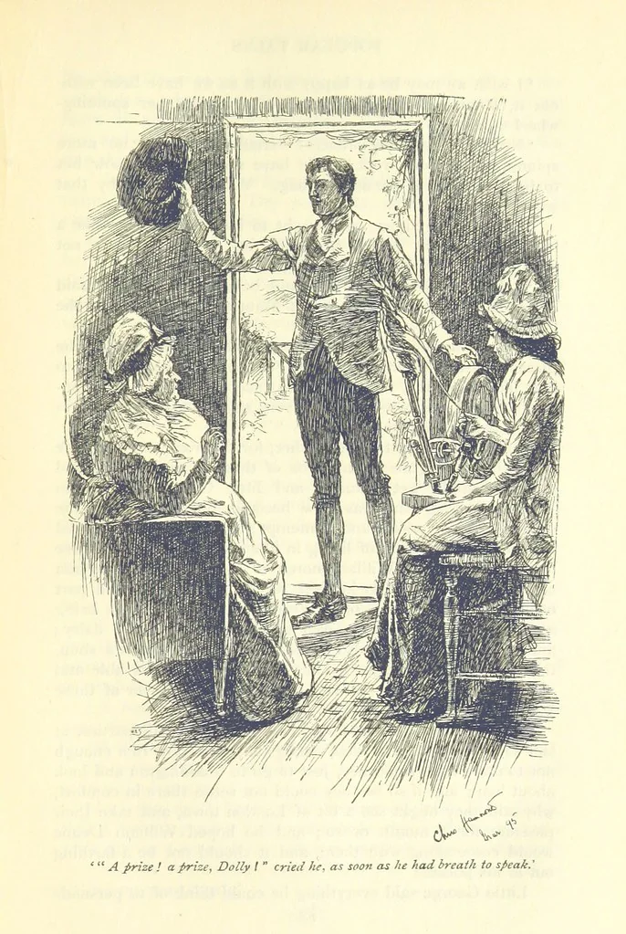 An illustration from Popular Tales ... Illustrated by ... C. Hammond. With an introduction by Anne Thackeray Ritchie, 1895, leaf 203