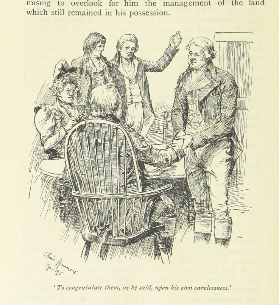 An illustration from Popular Tales ... Illustrated by ... C. Hammond. With an introduction by Anne Thackeray Ritchie, 1895, leaf 280
