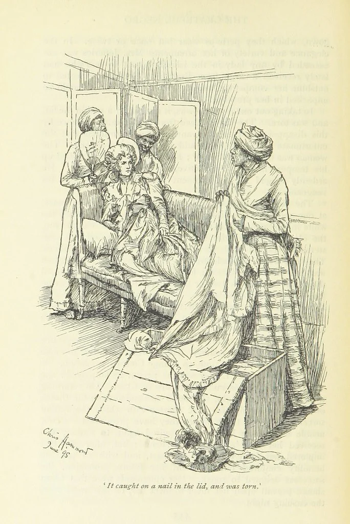 An illustration from Popular Tales ... Illustrated by ... C. Hammond. With an introduction by Anne Thackeray Ritchie, 1895, leaf 460