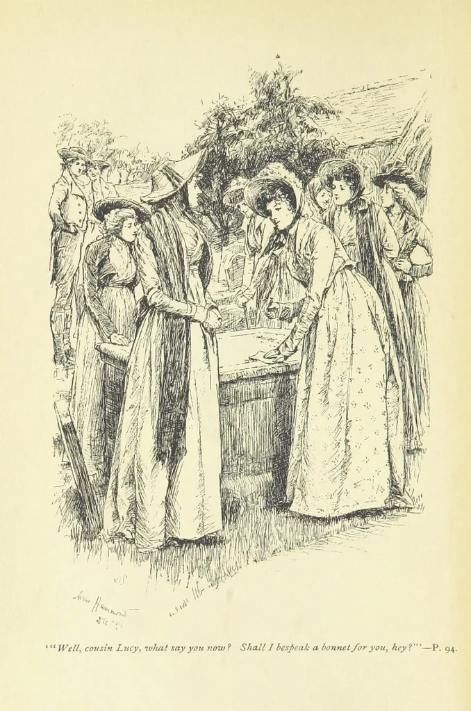 An illustration from Popular Tales ... Illustrated by ... C. Hammond. With an introduction by Anne Thackeray Ritchie, 1895, leaf 8