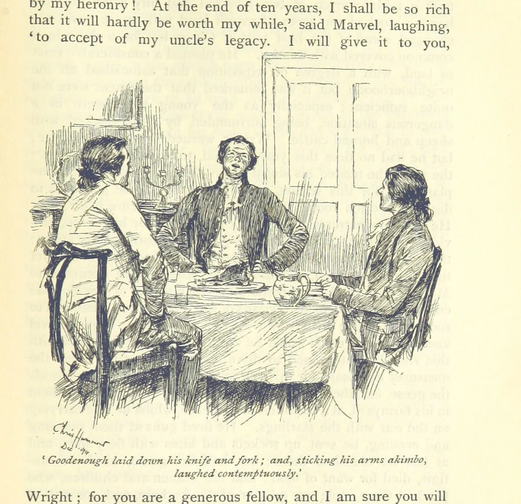 An illustration from Popular Tales ... Illustrated by ... C. Hammond. With an introduction by Anne Thackeray Ritchie, 1895, leaf 87