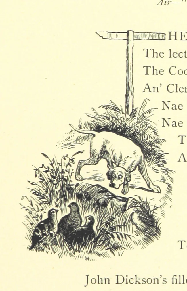 An illustration from Lays of the Colleges, being a collection of songs and verses by members of the Æsculapian, Medico-Chirurgical and other Professional Clubs in Edinburgh, 1886, leaf 41