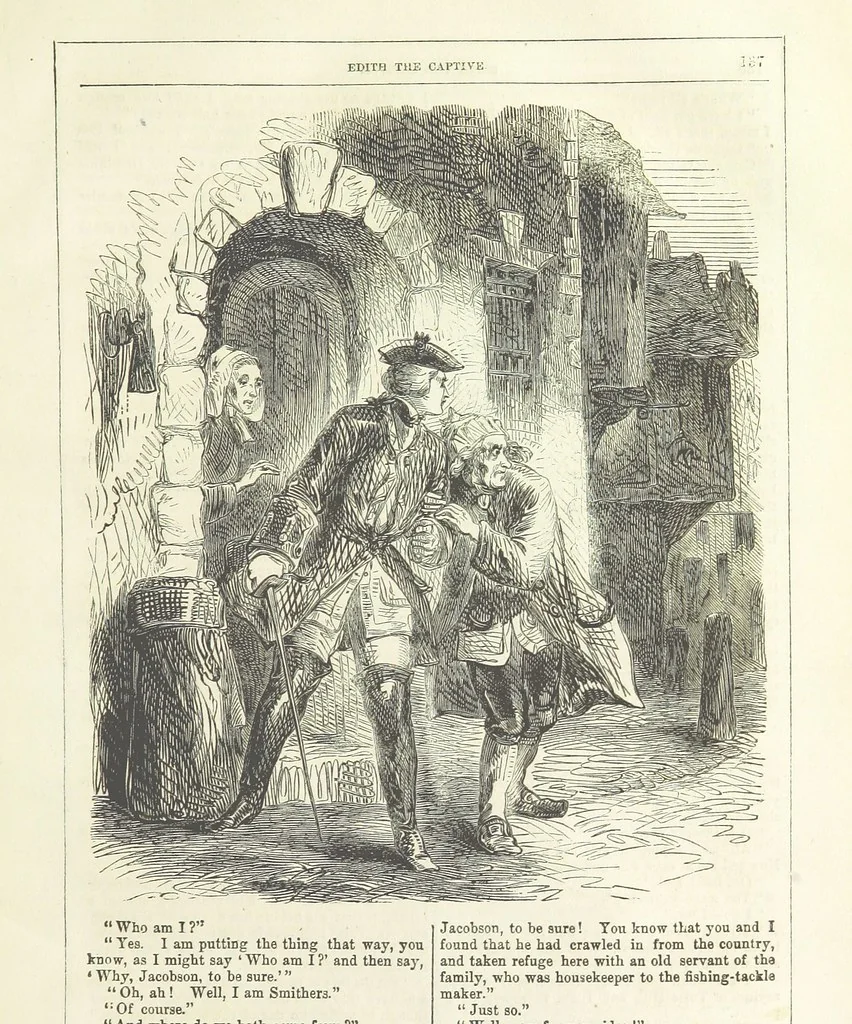 An illustration from Edith the Captive; or, the Robbers of Epping Forest. By the author of “Jane Brightwell,” [i.e. J. M. Rymer.] etc, 1861, leaf 149