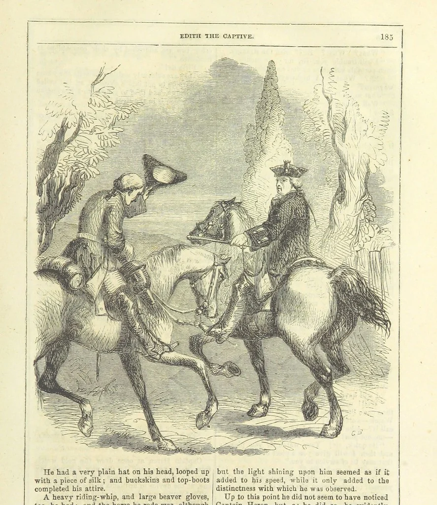 An illustration from Edith the Captive; or, the Robbers of Epping Forest. By the author of “Jane Brightwell,” [i.e. J. M. Rymer.] etc, 1861, leaf 197