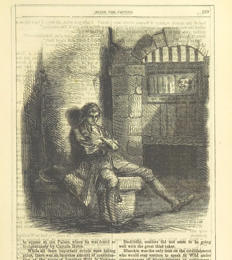 An illustration from Edith the Captive; or, the Robbers of Epping Forest. By the author of “Jane Brightwell,” [i.e. J. M. Rymer.] etc, 1861, leaf 341
