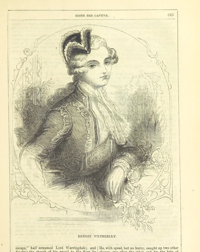 An illustration from Edith the Captive; or, the Robbers of Epping Forest. By the author of “Jane Brightwell,” [i.e. J. M. Rymer.] etc, 1861, leaf 357