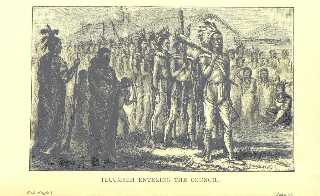 An illustration from Famous American Indians. Red Eagle and the wars with the Creek Indians of Alabama, 1878, leaf 60