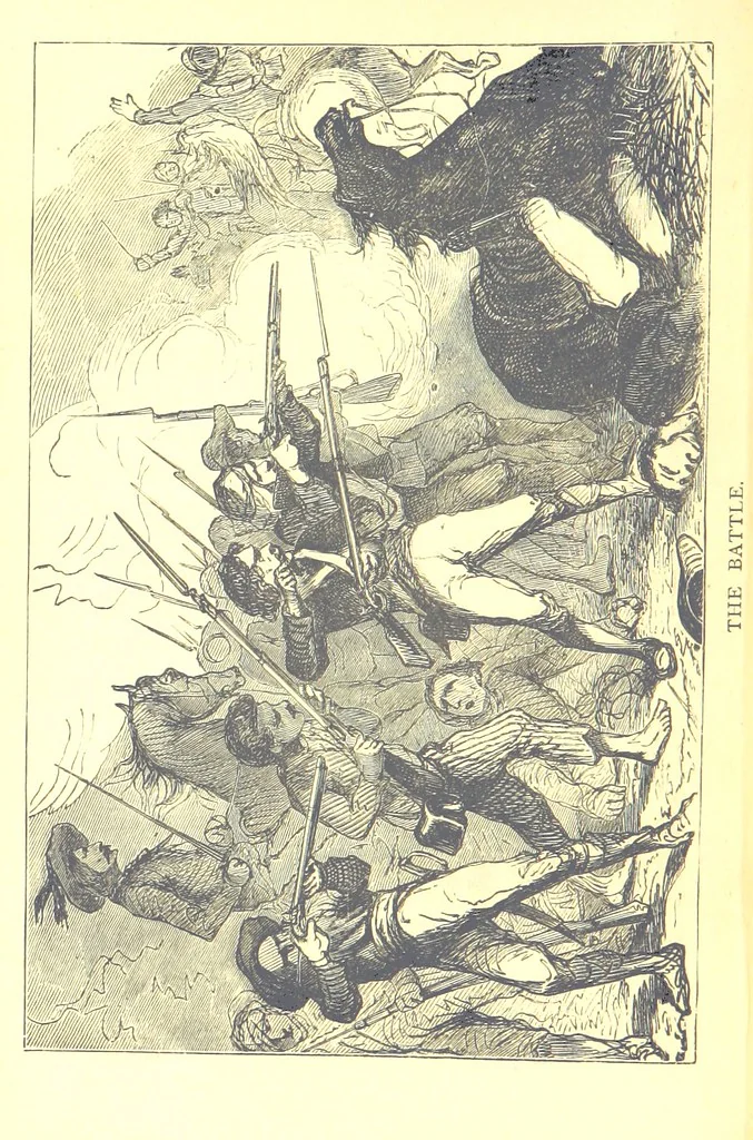An illustration from Famous American Indians. Red Eagle and the wars with the Creek Indians of Alabama, 1878, leaf 86