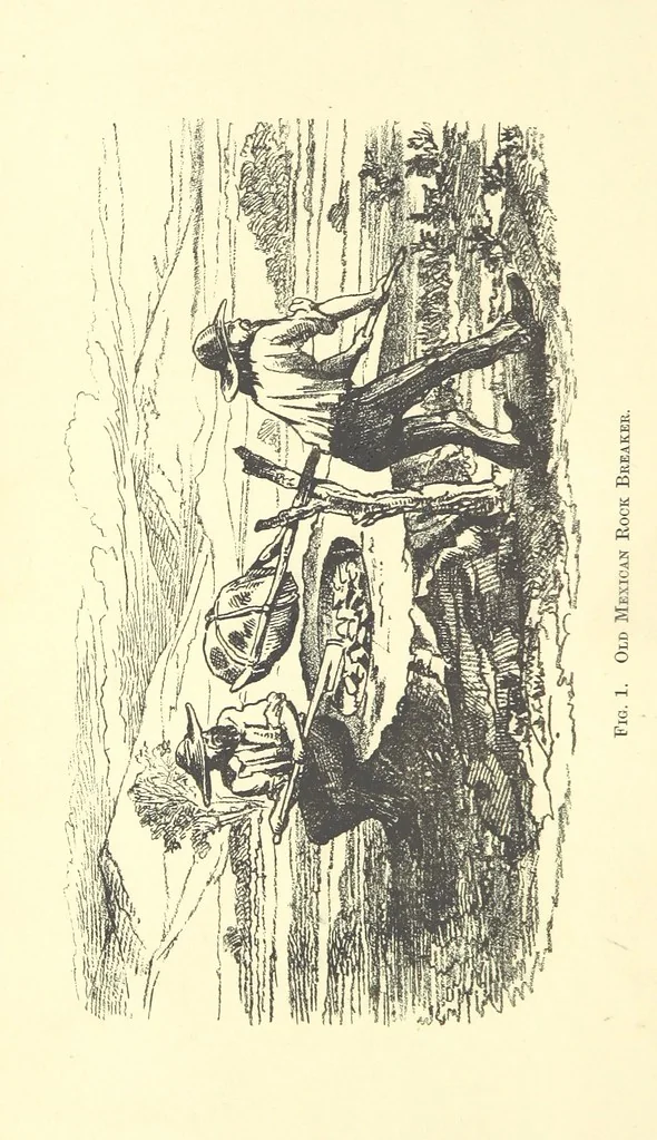 An illustration from The Metallurgy of Silver, Gold, and Mercury in the United States, 1887, leaf 10