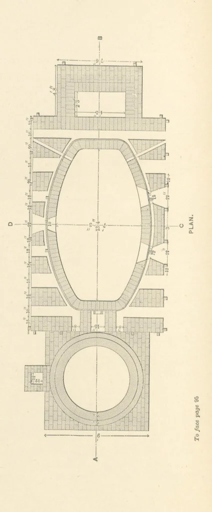 An illustration from The Metallurgy of Silver, Gold, and Mercury in the United States, 1887, leaf 122