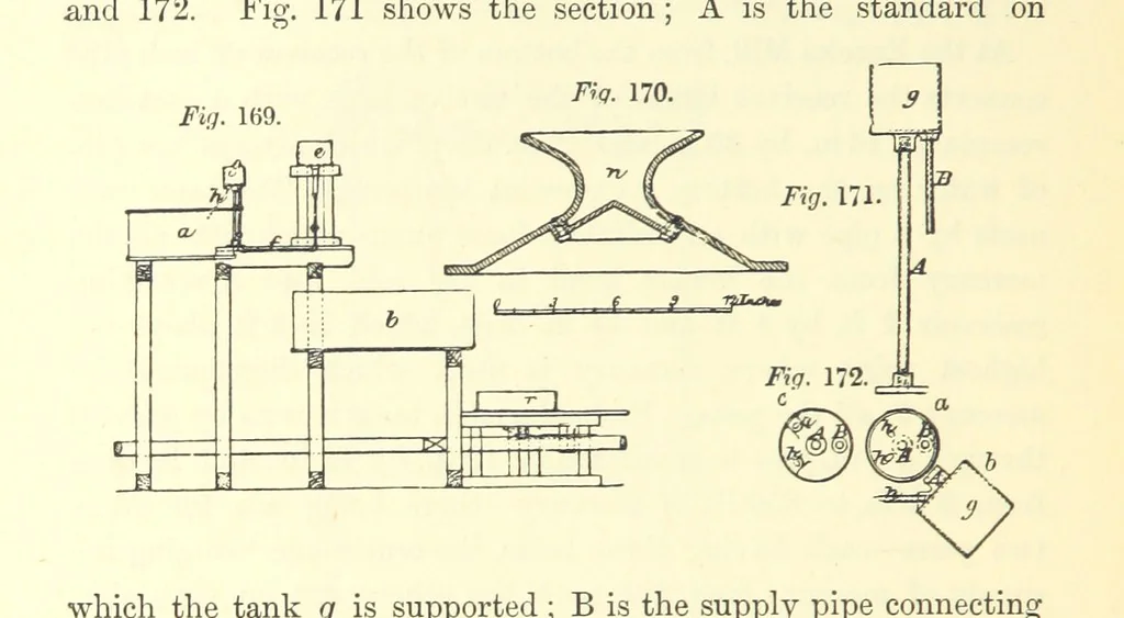 An illustration from The Metallurgy of Silver, Gold, and Mercury in the United States, 1887, leaf 458