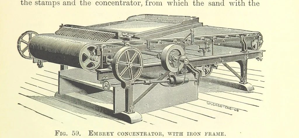 An illustration from The Metallurgy of Silver, Gold, and Mercury in the United States, 1887, leaf 111