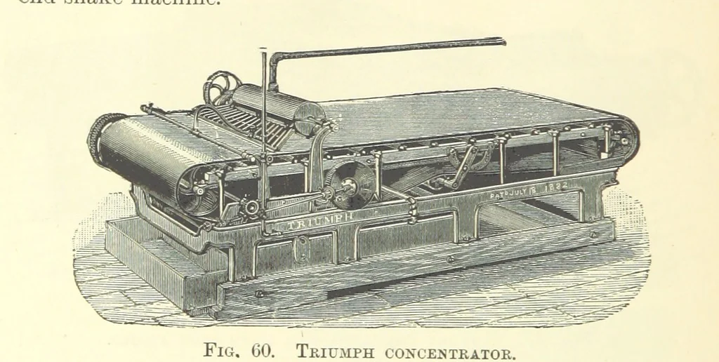 An illustration from The Metallurgy of Silver, Gold, and Mercury in the United States, 1887, leaf 112