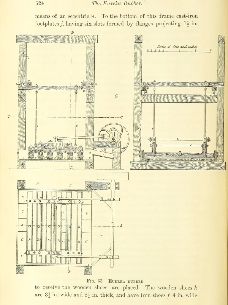 An illustration from The Metallurgy of Silver, Gold, and Mercury in the United States, 1887, leaf 122