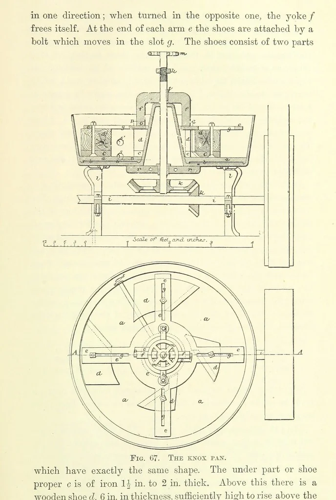 An illustration from The Metallurgy of Silver, Gold, and Mercury in the United States, 1887, leaf 125