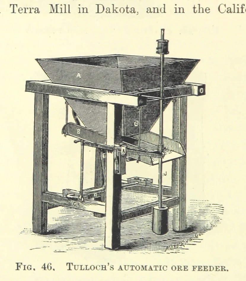 An illustration from The Metallurgy of Silver, Gold, and Mercury in the United States, 1887, leaf 18