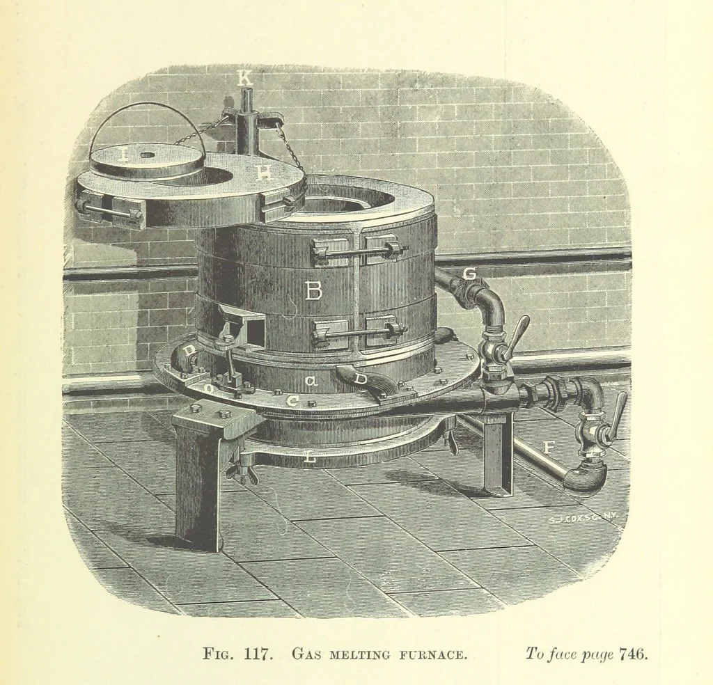 An illustration from The Metallurgy of Silver, Gold, and Mercury in the United States, 1887, leaf 351