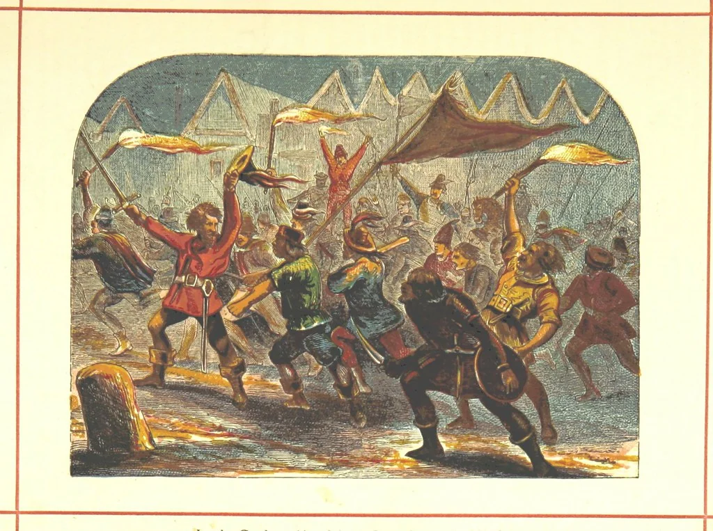 An illustration from Hanes Prydain Fawr: o'r cyfnod boreuaf hyd yr amser presenol, etc. [With plates, 1875, leaf 457