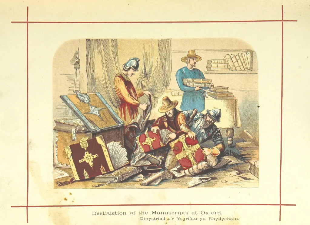 An illustration from Hanes Prydain Fawr: o'r cyfnod boreuaf hyd yr amser presenol, etc. [With plates, 1875, leaf 109