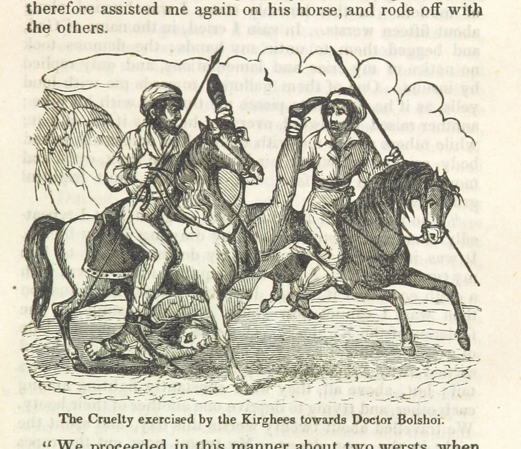 An illustration from Robinson Crusoe's own book; or, the voice of adventure from the civilized man cut off from his fellows ... and from the wanderer in strange seas and lands, etc, 1842, leaf 135