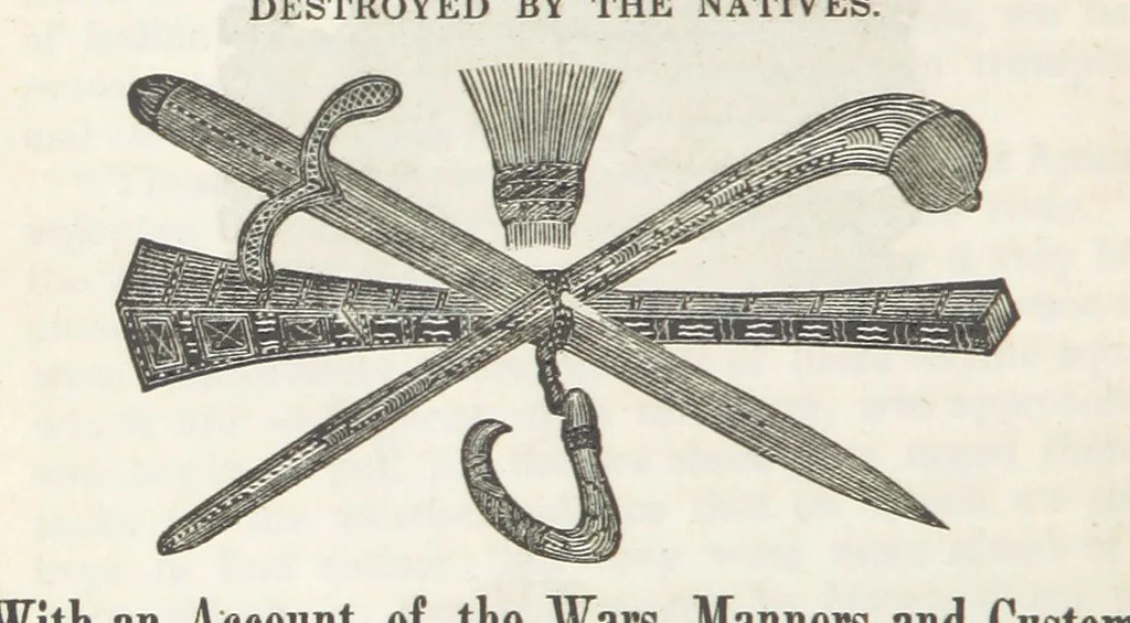 An illustration from Robinson Crusoe's own book; or, the voice of adventure from the civilized man cut off from his fellows ... and from the wanderer in strange seas and lands, etc, 1842, leaf 248