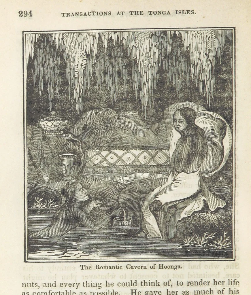 An illustration from Robinson Crusoe's own book; or, the voice of adventure from the civilized man cut off from his fellows ... and from the wanderer in strange seas and lands, etc, 1842, leaf 304