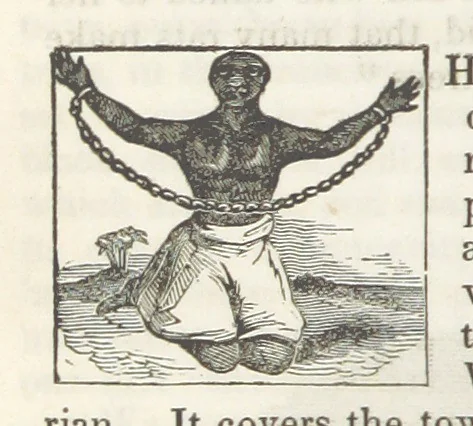 An illustration from Robinson Crusoe's own book; or, the voice of adventure from the civilized man cut off from his fellows ... and from the wanderer in strange seas and lands, etc, 1842, leaf 380