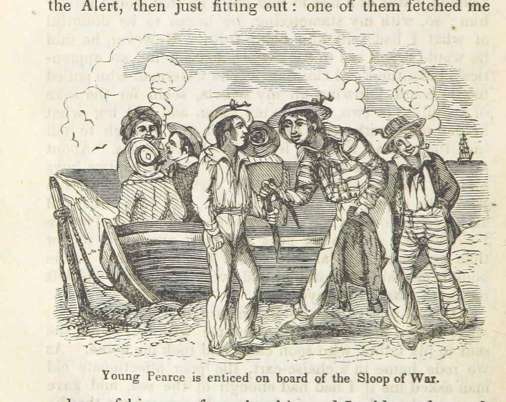 An illustration from Robinson Crusoe's own book; or, the voice of adventure from the civilized man cut off from his fellows ... and from the wanderer in strange seas and lands, etc, 1842, leaf 396