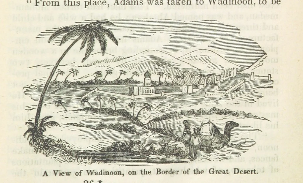 An illustration from Robinson Crusoe's own book; or, the voice of adventure from the civilized man cut off from his fellows ... and from the wanderer in strange seas and lands, etc, 1842, leaf 435