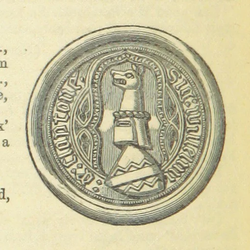 An illustration from The Visitation of Suffolk, made by William Hervey [in 1561] ... With additions from ... Jermyn, Davy, and other MSS. &c. Edited by J. J. Howard. [Extracted from “The East Anglian.”, 1866, leaf 182