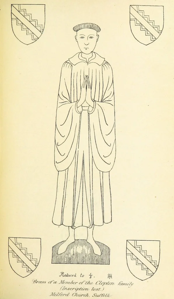 An illustration from The Visitation of Suffolk, made by William Hervey [in 1561] ... With additions from ... Jermyn, Davy, and other MSS. &c. Edited by J. J. Howard. [Extracted from “The East Anglian.”, 1866, leaf 207
