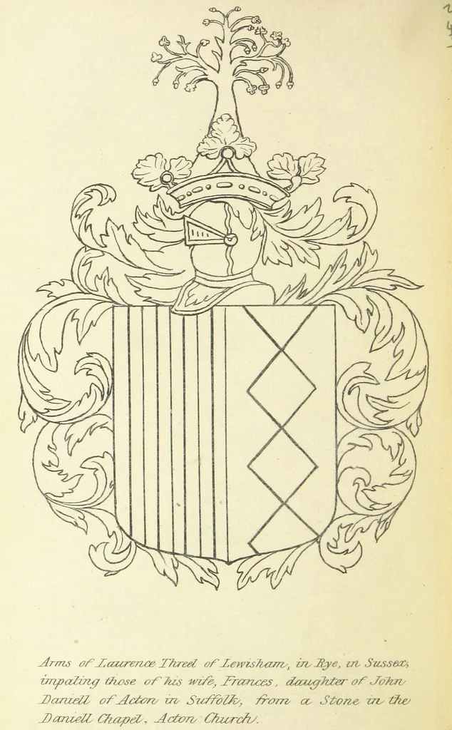 An illustration from The Visitation of Suffolk, made by William Hervey [in 1561] ... With additions from ... Jermyn, Davy, and other MSS. &c. Edited by J. J. Howard. [Extracted from “The East Anglian.”, 1866, leaf 324
