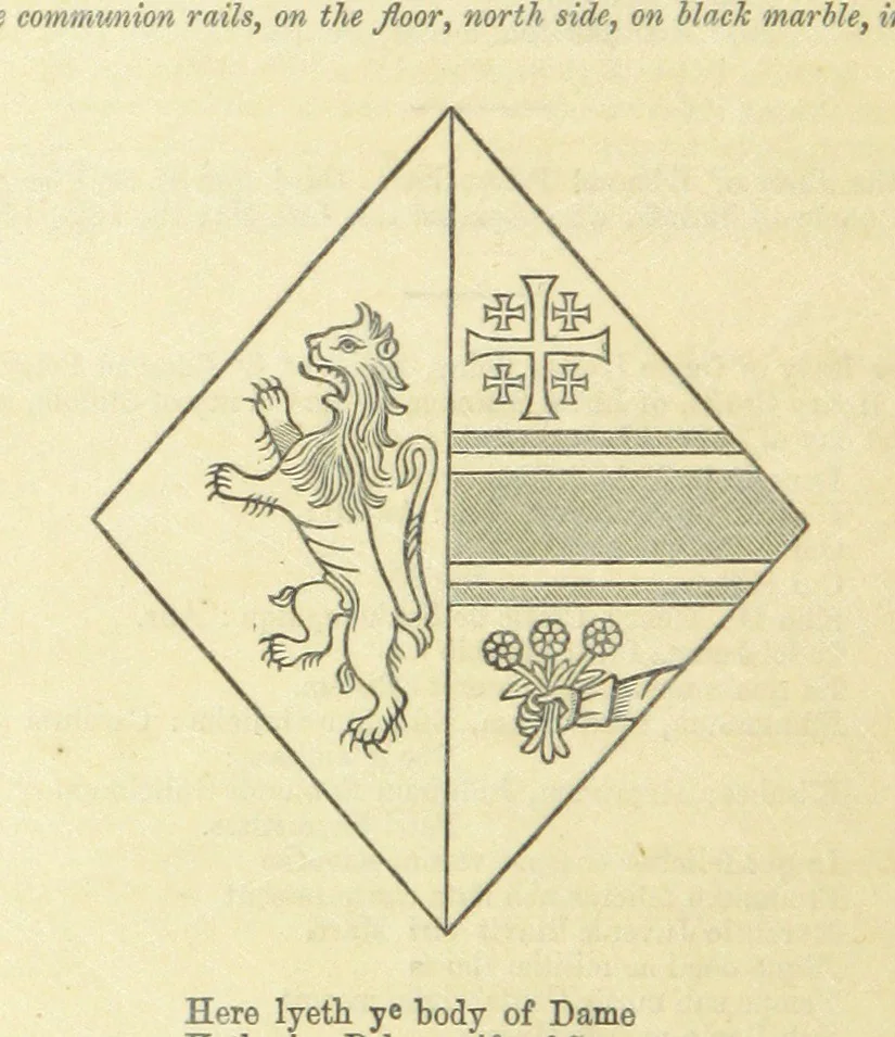 An illustration from The Visitation of Suffolk, made by William Hervey [in 1561] ... With additions from ... Jermyn, Davy, and other MSS. &c. Edited by J. J. Howard. [Extracted from “The East Anglian.”, 1866, leaf 366