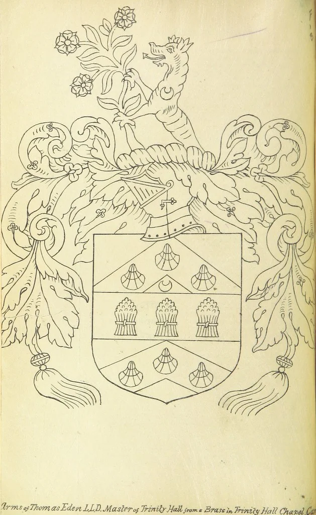 An illustration from The Visitation of Suffolk, made by William Hervey [in 1561] ... With additions from ... Jermyn, Davy, and other MSS. &c. Edited by J. J. Howard. [Extracted from “The East Anglian.”, 1866, leaf 50