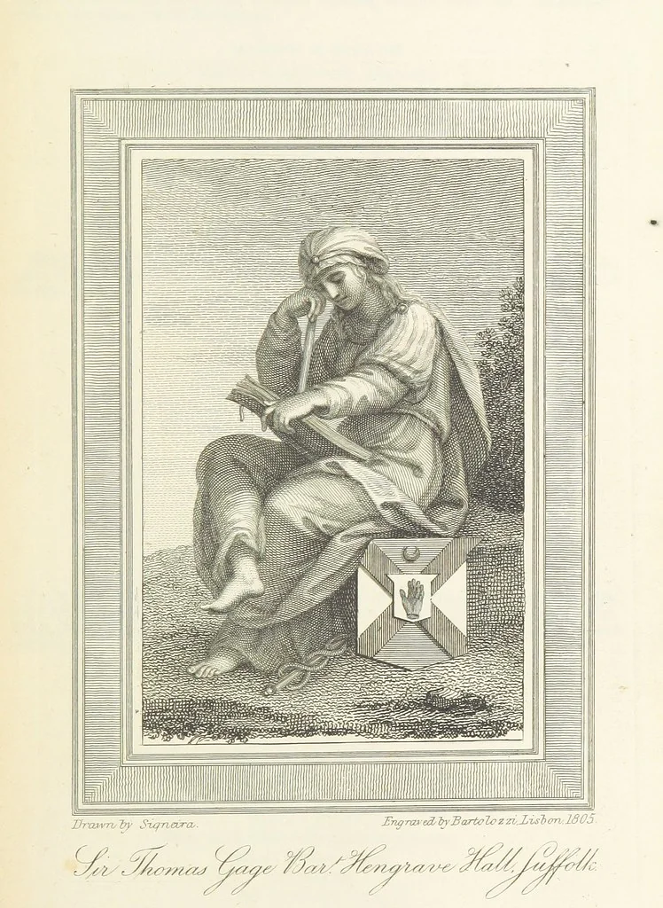 An illustration from The Visitation of Suffolk, made by William Hervey [in 1561] ... With additions from ... Jermyn, Davy, and other MSS. &c. Edited by J. J. Howard. [Extracted from “The East Anglian.”, 1866, leaf 101