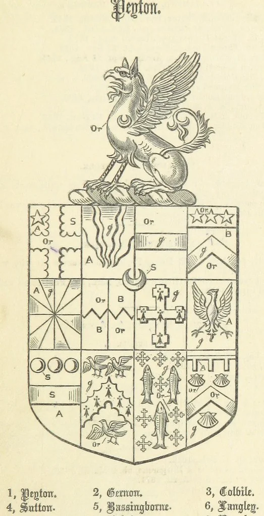 An illustration from The Visitation of Suffolk, made by William Hervey [in 1561] ... With additions from ... Jermyn, Davy, and other MSS. &c. Edited by J. J. Howard. [Extracted from “The East Anglian.”, 1866, leaf 119