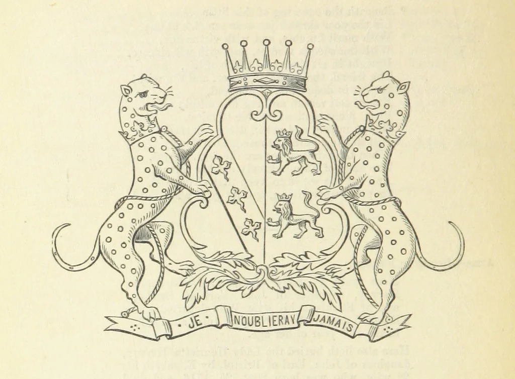 An illustration from The Visitation of Suffolk, made by William Hervey [in 1561] ... With additions from ... Jermyn, Davy, and other MSS. &c. Edited by J. J. Howard. [Extracted from “The East Anglian.”, 1866, leaf 170